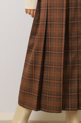チェックタックプリーツスカート