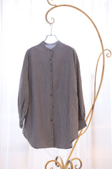 ストライプバンドカラーシャツ