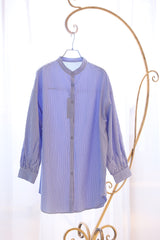 ストライプバンドカラーシャツ