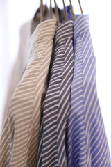 ストライプバンドカラーシャツ