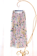 花柄プリーツスカート