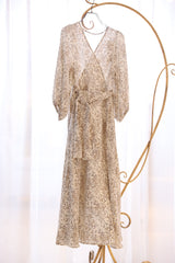 花柄カシュクールワンピース