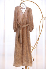 花柄カシュクールワンピース