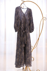 花柄カシュクールワンピース