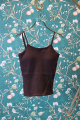 カップ付きバックレースアップキャミソール