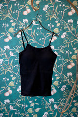 カップ付きバックレースアップキャミソール