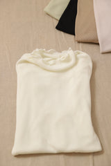 シアーシームレスタートルプルオーバー