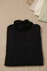 シアーシームレスタートルプルオーバー