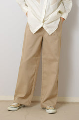 チェックストレートパンツ