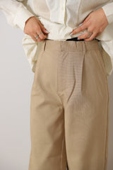 チェックストレートパンツ