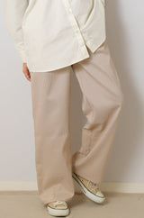 チェックストレートパンツ