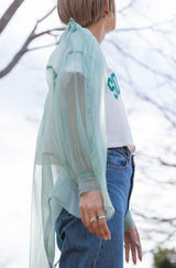 オーガンジーオーバーシャツ