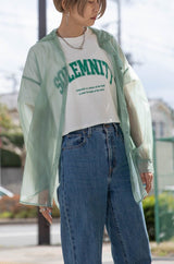 オーガンジーオーバーシャツ