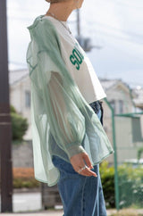 オーガンジーオーバーシャツ