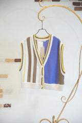 アシメストライプベスト