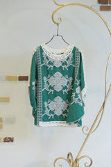 ボタニカル刺繍ドルマンブラウス