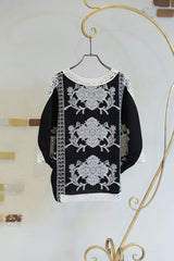 ボタニカル刺繍ドルマンブラウス