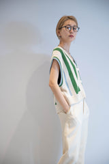 アシメストライプベスト