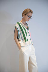 アシメストライプベスト