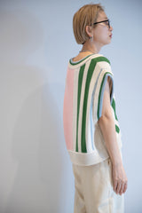 アシメストライプベスト