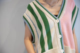 アシメストライプベスト
