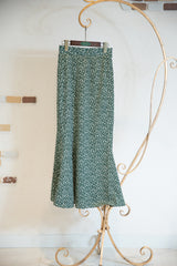 花柄マーメイドフレアスカート