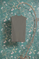 ワイドリブノースリニット