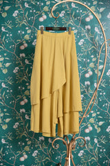 変形ヘムワイドパンツ