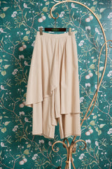 変形ヘムワイドパンツ