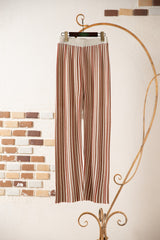 カラーストライプストレートパンツ