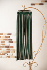 カラーストライプストレートパンツ