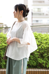 フリルスリーブプルオーバー