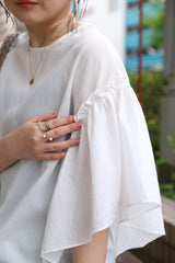 フリルスリーブプルオーバー