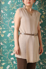 アシメスタックニットベスト