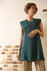 アシメスタックニットベスト