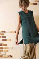 アシメスタックニットベスト