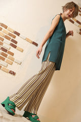 カラーストライプストレートパンツ