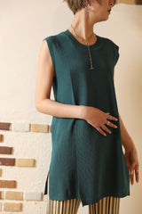 アシメスタックニットベスト