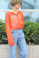 シアーニット2wayカーディガン