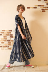 エスニック柄Vネックワンピース