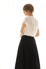 変形ヘムワイドパンツ