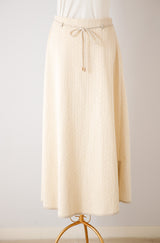 変形リブジャージースカート