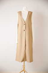 Vネックロングベスト