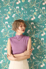 ワイドリブノースリニット