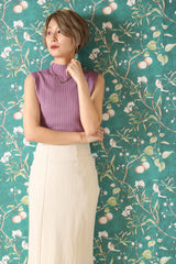 ワイドリブノースリニット