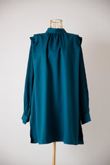 プリーツスリーブブラウス