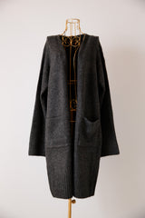 ポケット付きロングカーディガン