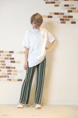 カラーストライプストレートパンツ
