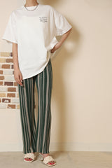 カラーストライプストレートパンツ