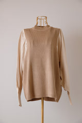 配色ニットタートルプルオーバー